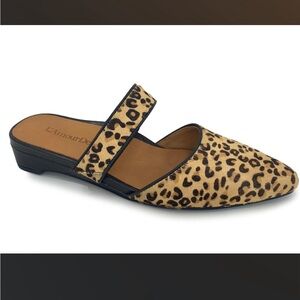 L’Amour Des Pieds LDP Baruk Leather leopard animal print pointed toe mules 8.5